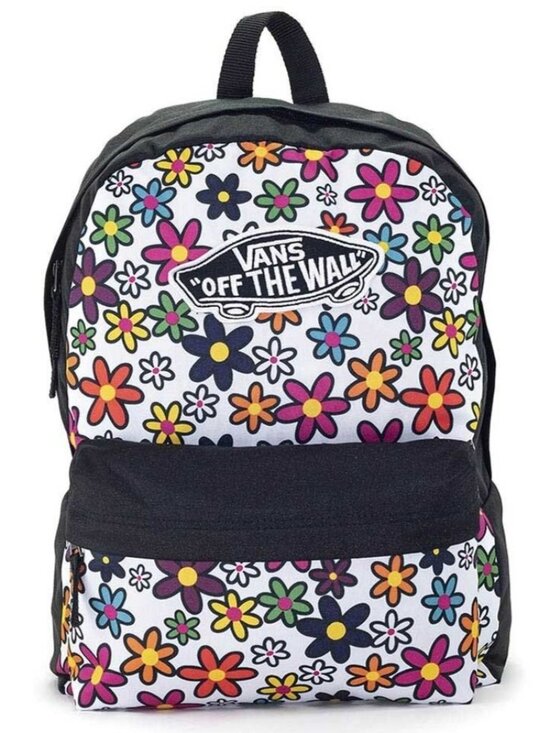 Vans Off The Wall Realm Backpack Black Wildflower Funky Floral Print School Bag main image 11